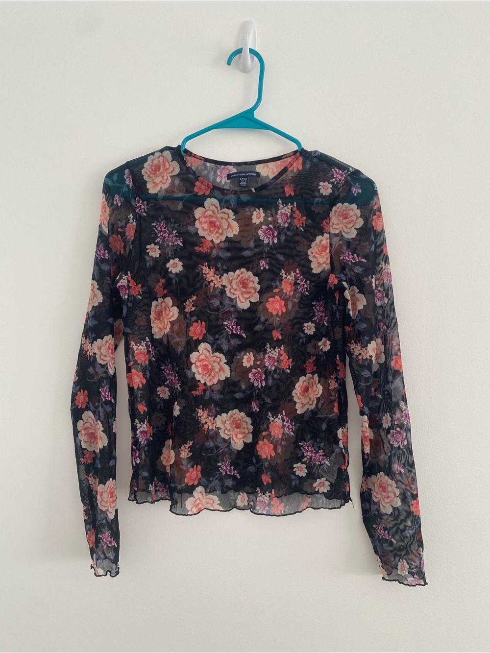 American Eagle + Haute Monde Mesh Tops Bundle S Floral Polka Dot 2pc